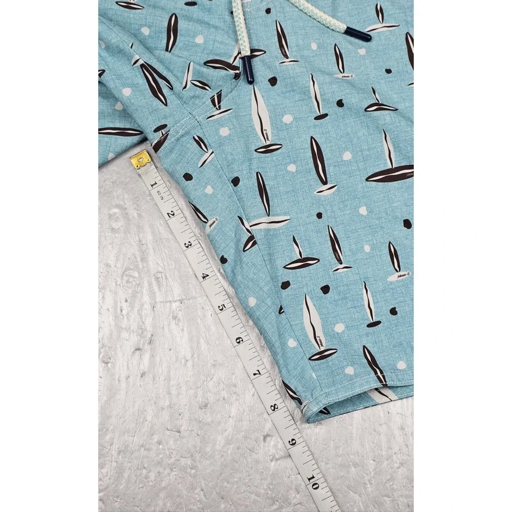 Johnnie-O BoardShorts Mens Large Blue Rowan Half‎ Elastic Stretch Swim Trunks